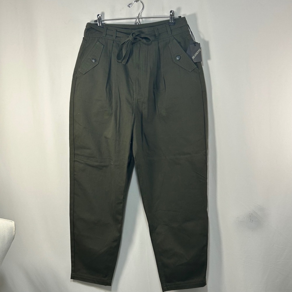 [BLANKNYC] Olive Green High Rise Pleated Paperbag Waist Pants Size‎ 31 NWT